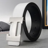 Width 3.8cm Famous Brand Belt Men Top Quality Genuine Luxury Leather Belts for Men Strap Metal Belt Fashion Women's Belt jeans - Image 5