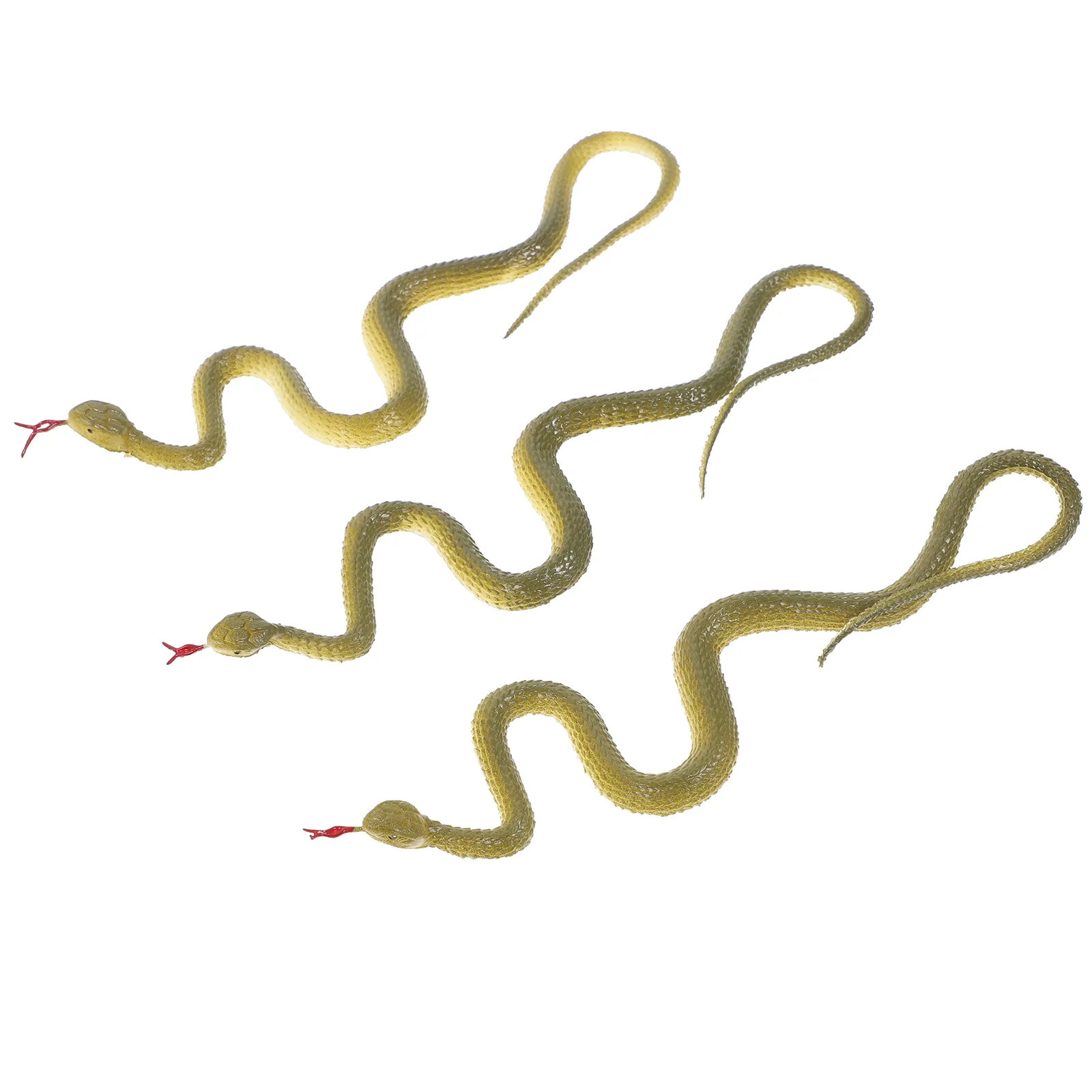 3 Pcs Realistic Soft Rubber Snake Toys Plastic Snake Model Prank For Jokes Toy Snakes Novelties Practical Joke Prop