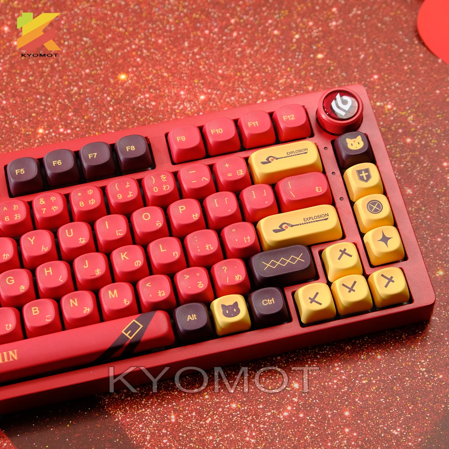 KTOMOT 125키 코노사바 메구민 키캡 XOA 프로파일 염료 서브 PBT 애니메이션 키캡 (체리 MX 스위치 DIY GMK 기계식 키보드용)