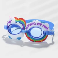 Kids Children Cute Cartoon Swim Goggles Swimming Pool Waterproof Anti Fog Glasses Water Sport Diving Surfing Eyewear W/ Earplugs 2