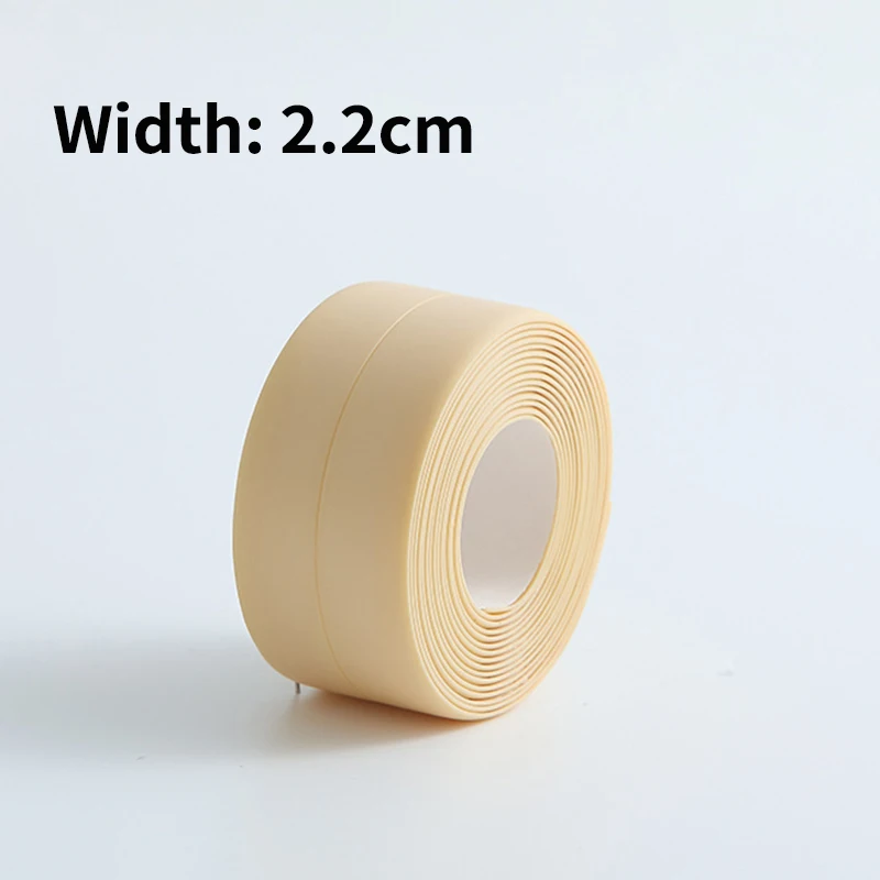 2021 New Bathroom Kitchen Shower Sink Bath Sealing Strip Tape Caulk Strip Self Adhesive Waterproof Wall Sticker Sink Edge Tape 