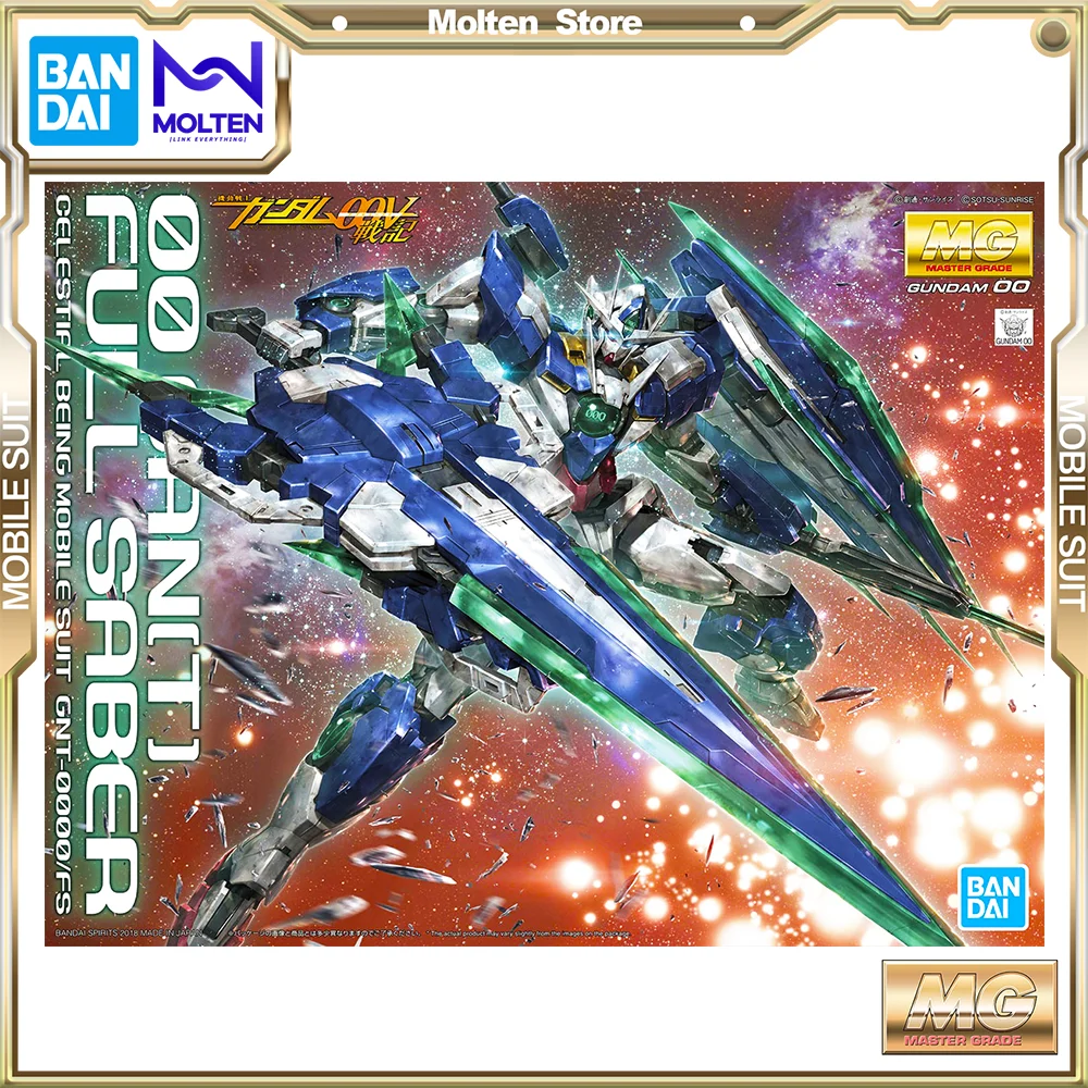 

BANDAI Original MG 1/100 00 Qan[T] Full Saber Mobile Suit Gundam 00 Gunpla Model Kit Assembly/Assembling Anime Action Figure