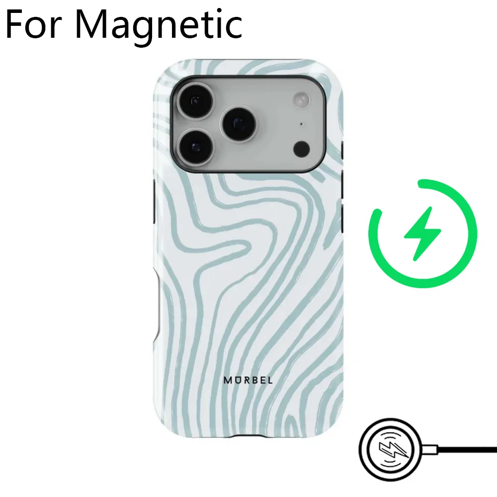 Luxury Aqua Cascade Magnetic Double-Layer Phone Case