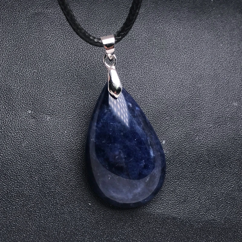 Natural Sodalite Pendants Real Gemstone Drop Water Blue Sapphire Birthday Party Gift for Women Wife Lady Party Jewelry Gift