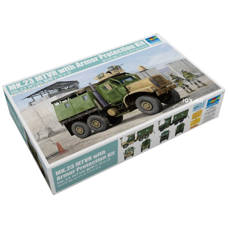 

Trumpeter 01080 1/35 US Mk23 MTVR Truck W/ Armor Protection System Military Gift Toy Plastic Assembly Building Model Kit