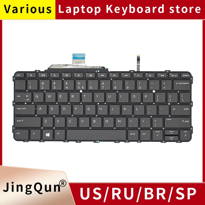 

New Original US Russian Laptop Keyboard For HP EliteBook Folio G1 HSTNN-I73C 850915-001 Replace Notebook Keyboard With Backlight