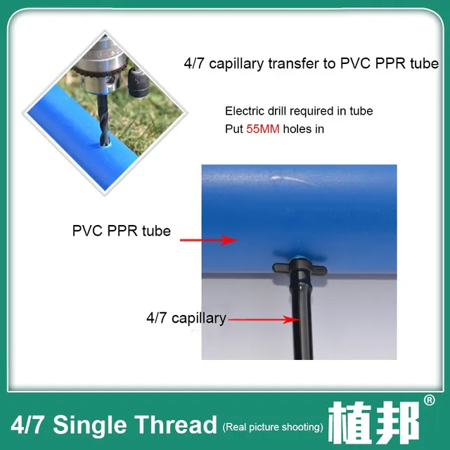 Gyapjú Cső Szál Barb Közvetlen Fúrási Csatlakozás Pvc Gyapjúcső - Image 3