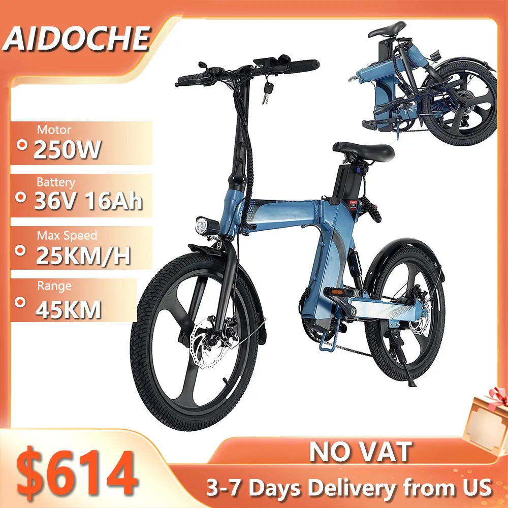 

Z7 Electric Bike 250W 36V 16Ah Lithium Battery 20Inch Wheel Size Electric City Bike 7 Speed Folding Electric Bike for Adult