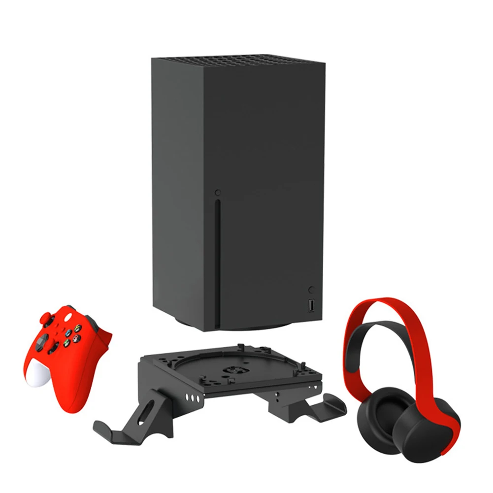 Xbox 시리즈 X용 회전식 게임 컨트롤러 브래킷, 공간 절약형 게임 패드 헤드셋 스탠드, 추락 방지, 탈착식 액세서리