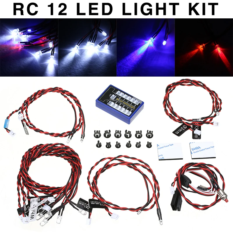 

Mayitr 1 комплект 12 Светодиодный 4,8-6 светильник тока комплект света мигающая система тормозной фары радиоуправляемые автомобильные аксессуар...