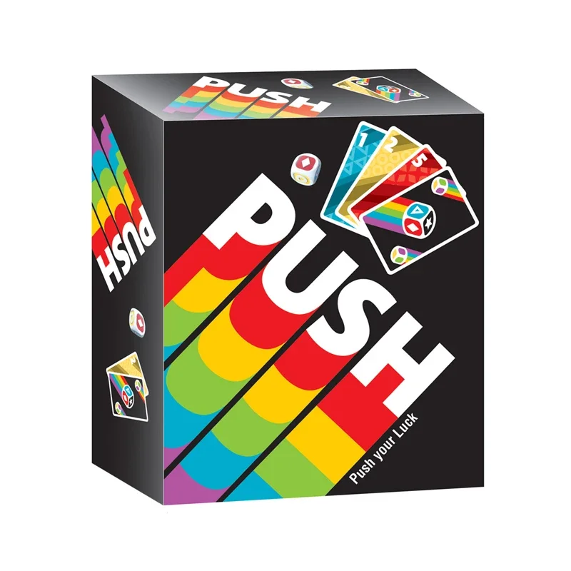 Push Card Game Family Board Game for Adults and Teens 2-6 Players Strategy Fun Age 8 Years Up