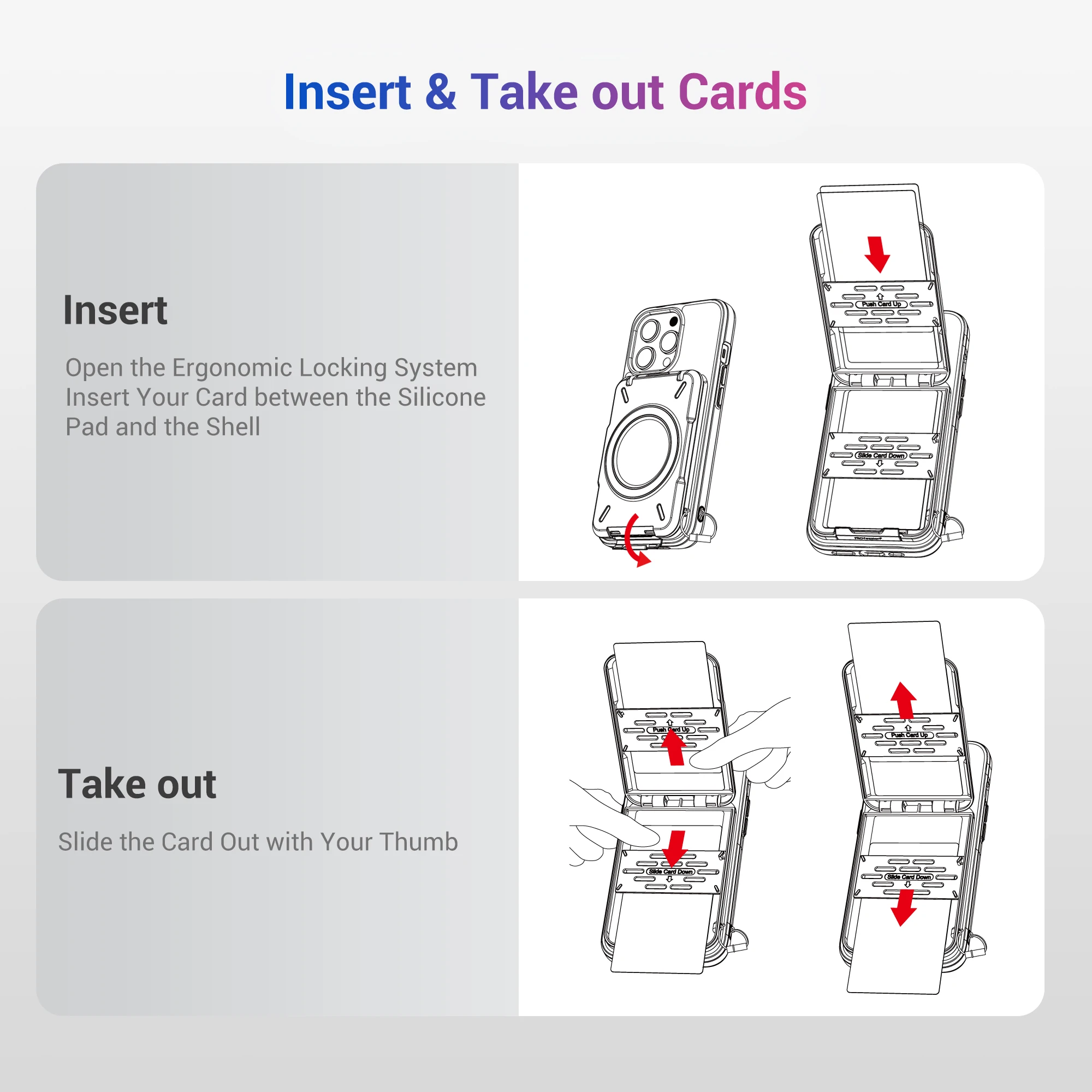 Universal Magnetic MagSafe Wallet & Card Holder with RFID Blocking