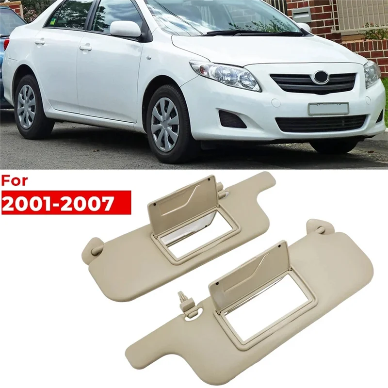 A95E-Car Sun Visor For Toyota Corolla 2001-2007 Makeup Mirror Sun Shielding Board Inner Front Windscreen Sunvisor
