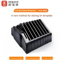 YCS-W08 BGA Stencil Storage Box For Mobile Phone Motherboard IC Chip Rework Tin Planting Steel Mesh Template Store Holder Tool 1