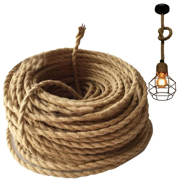 Rope Cover Electrical Wire Vintage Home Hanging Rope Cover Power Wires For  Fans Home Lamp Ceiling Pendant Twisted Light Cords - AliExpress