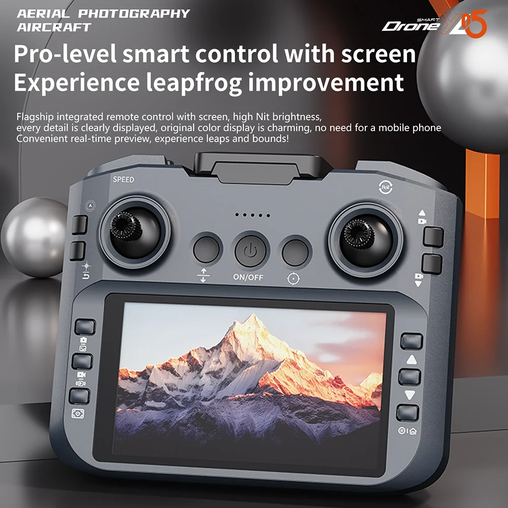 New Professional Drone YL05 HD dual camera FPV WiFi optical flow hover remote control with display quadrirotor toy gift for chil