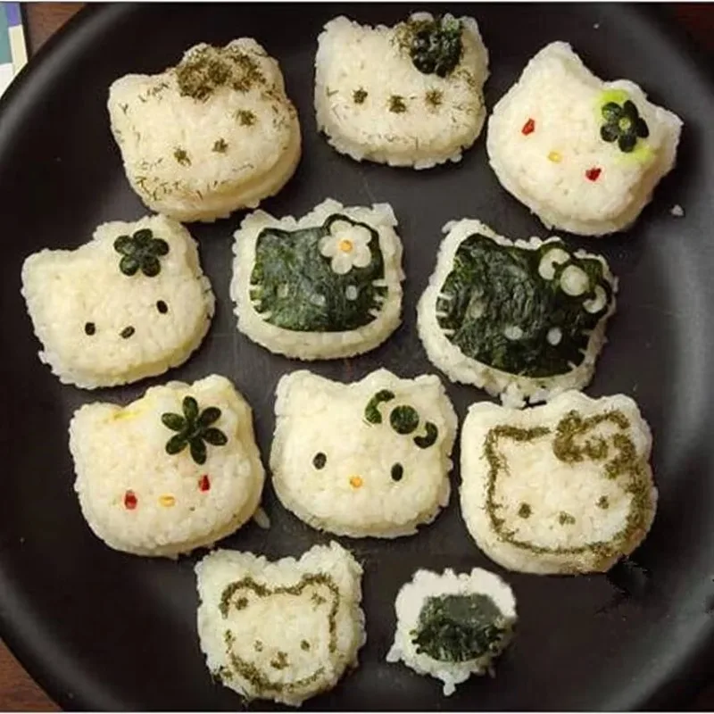 Sushi Mold Maker Sushi Making Kit Cartoon Bear Rabbit Onigiri Rice Ball Mold Kids Packed Lunch Kitchen Tools sushi mold onigiri mold sushi maker rice ball mold sushi tools