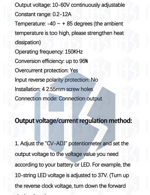 XIITIA 4pcs DC 400W 15A Step-up Boost Converter Constant Current Power  Supply LED Driver DC8.5V-50V to DC10V-60V Voltage Charger Step Up Module  for