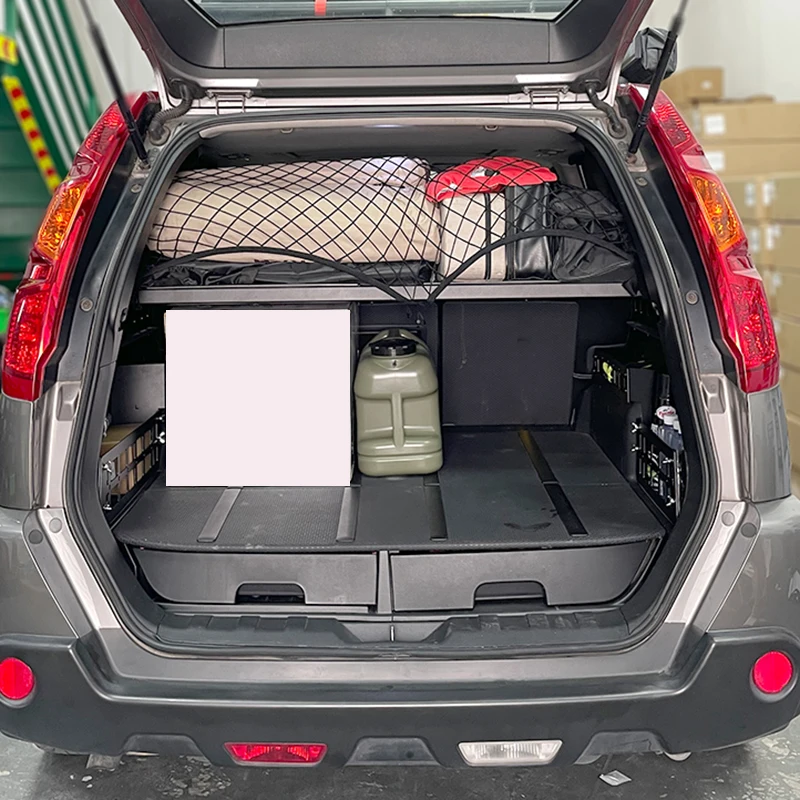 Nissan Rogue X-Trail T31 2008-2013 리어 부트 트렁크 모듈러, 화물 랙 선반, 보관 행잉 보드, Molle 패널
