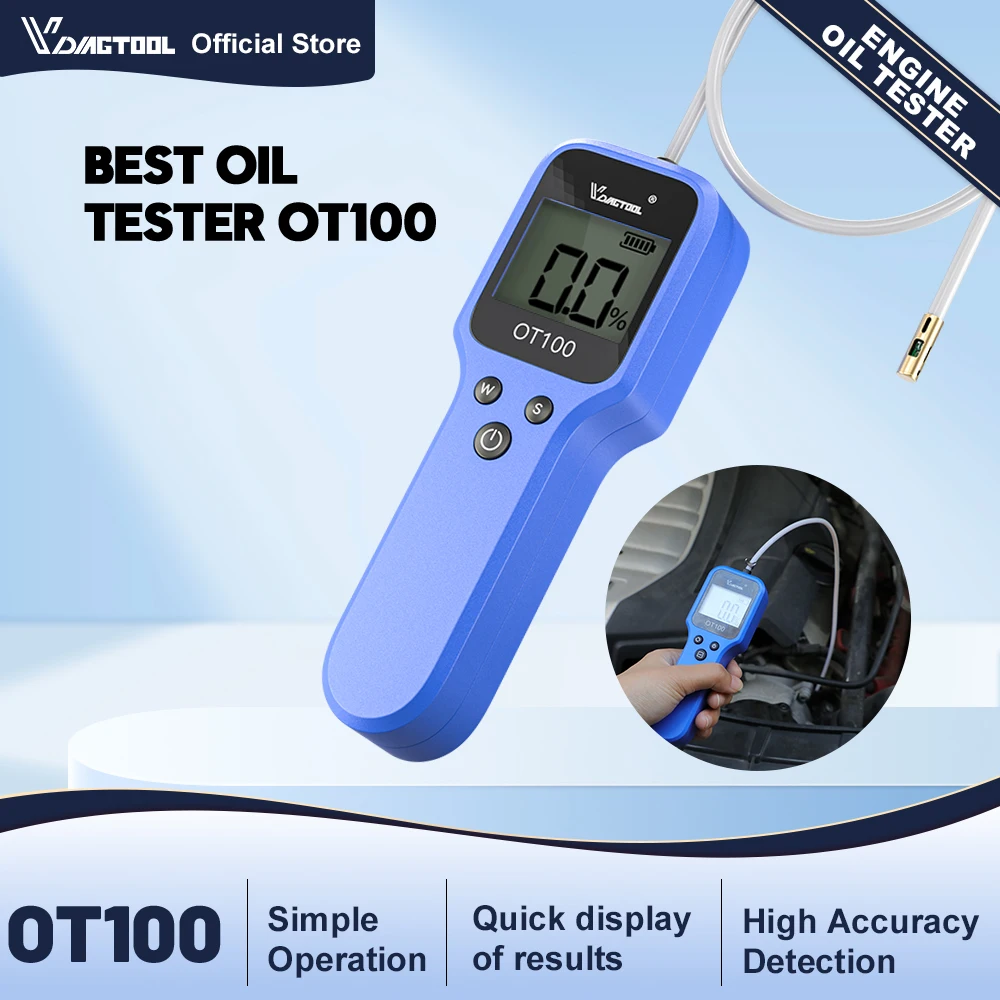 2026 VDIAGTOOL OT100 Motoröl-Tester Auto-Ölqualitäts-Diagnosegerät Wassergehalt-Indikator zur Überprüfung der Ölqualität