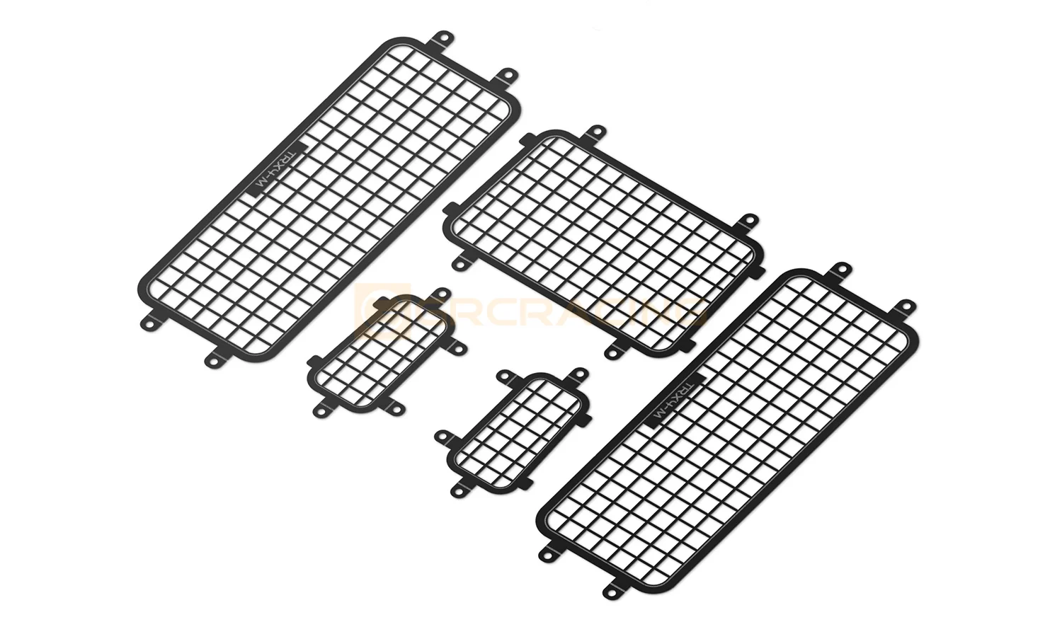 Stereoskopisches Fenster-Antikollisionsnetz aus Edelstahl und Metall für Seitenfenster + Heckscheibennetz für 1/18 Traxxas Trx-4m Defender Trx4m – Detail 3