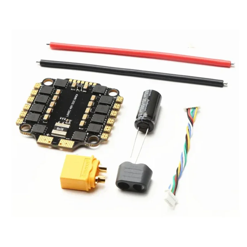 ESC 4 en 1 BLS-60A monté sur un châssis de drone FPV 250mm avec câblage