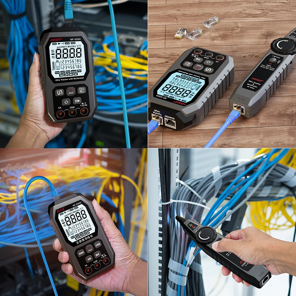 NOYAFA NF-8509 two-in-one Multimeter Tester Network Line Cable Finder for POE Test NCV AC DC LCD Wire Tracke 3