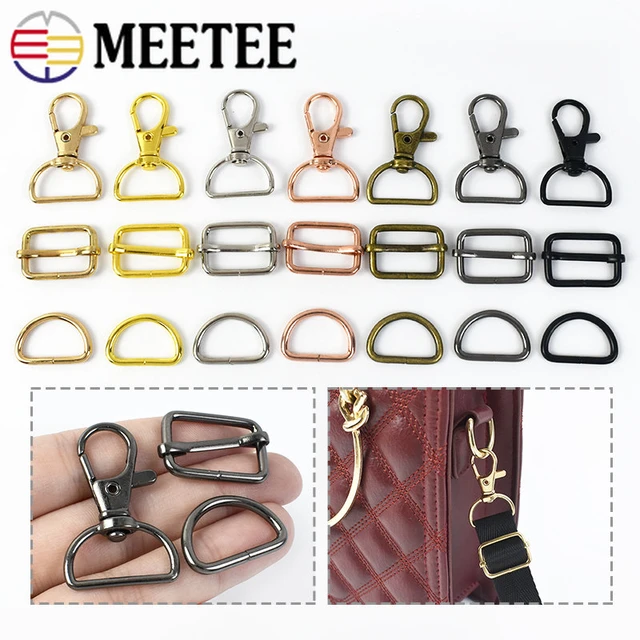 1Set(60Pcs) 20mm Metal Buckles Bag Strap D Ring Swivel Lobster