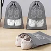 5pcs/set Shoe Storage Bag With Thickened Non-woven Fabric Strap Mouth Large Capacity Travel Waterproof Shoe Bag Moistureproof 3