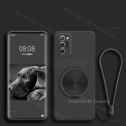 Silicone Protective Phone Case with Magnetic Holder and Screen Protector - Note 20 Ultra (Black)