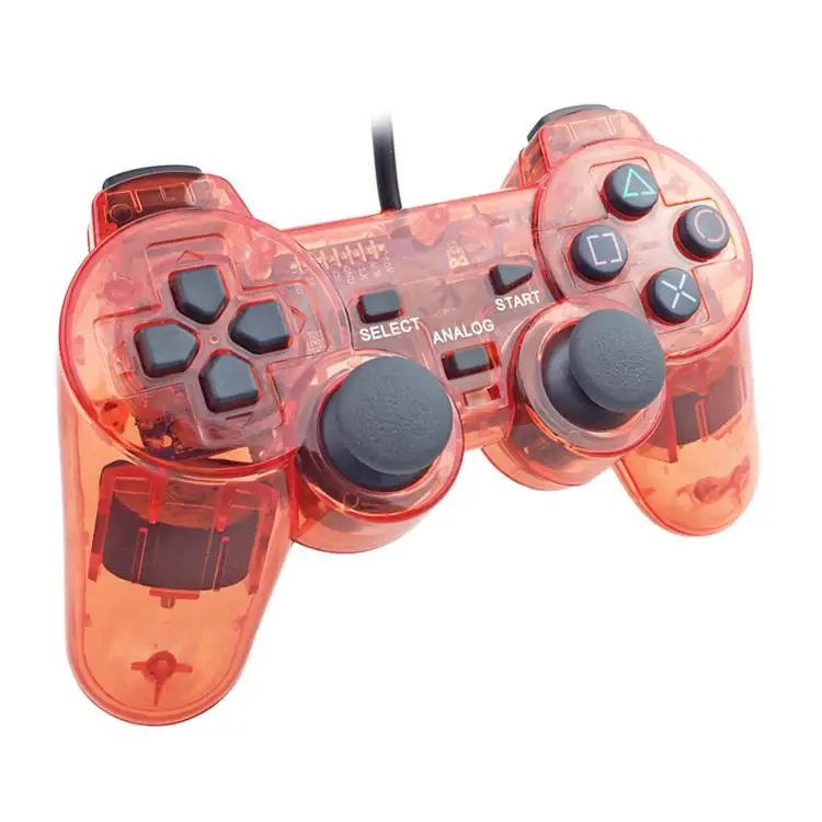 For PS2 Wired Controller Gamepad game console color transparent Game Controller for playstation Ps2 controller Game Gamepad