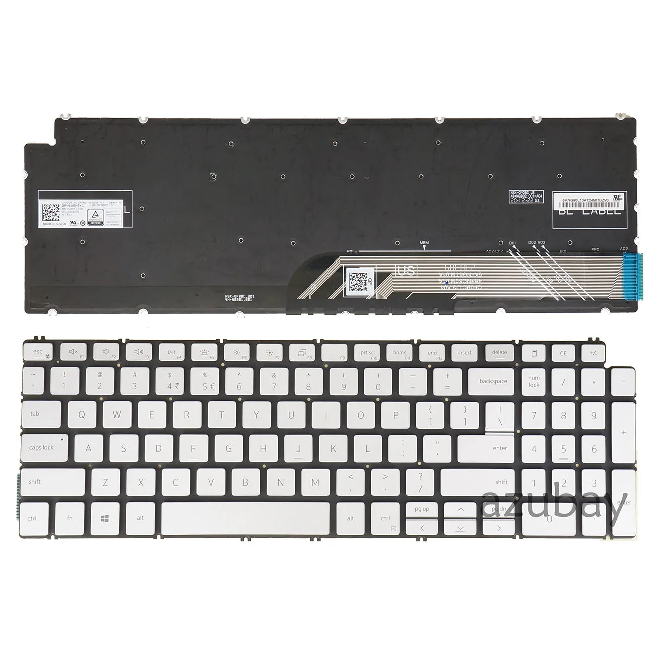US Spanish BR Portuguese Hebrew Italian Swiss QWERTZ Backlit Keyboard ...