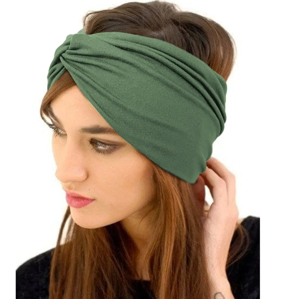 Fasce per capelli da donna in stile boho, elastiche, antiscivolo