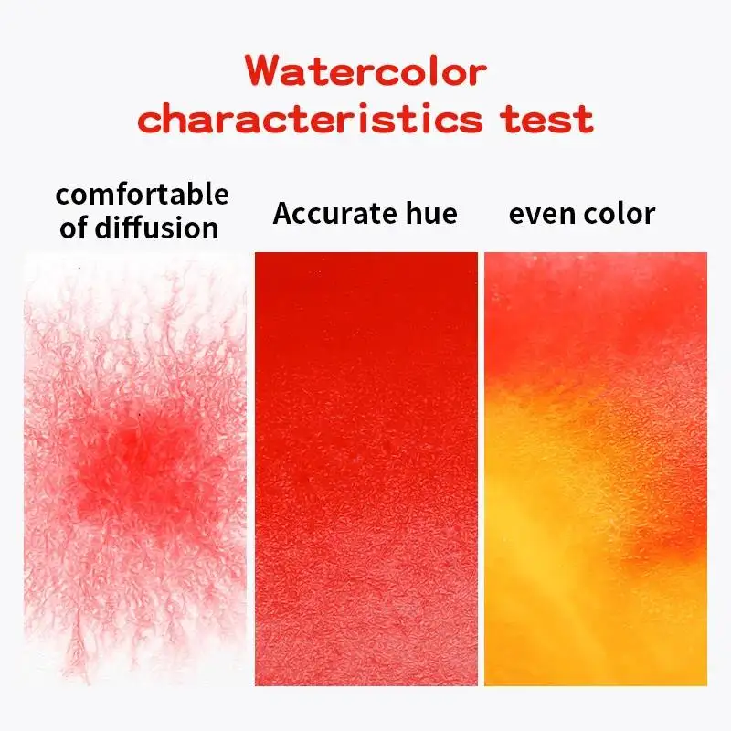 Superior 42 Colors Solid watercolor pigment painting set, washable pigment, art specific beginner's mini portable pigment