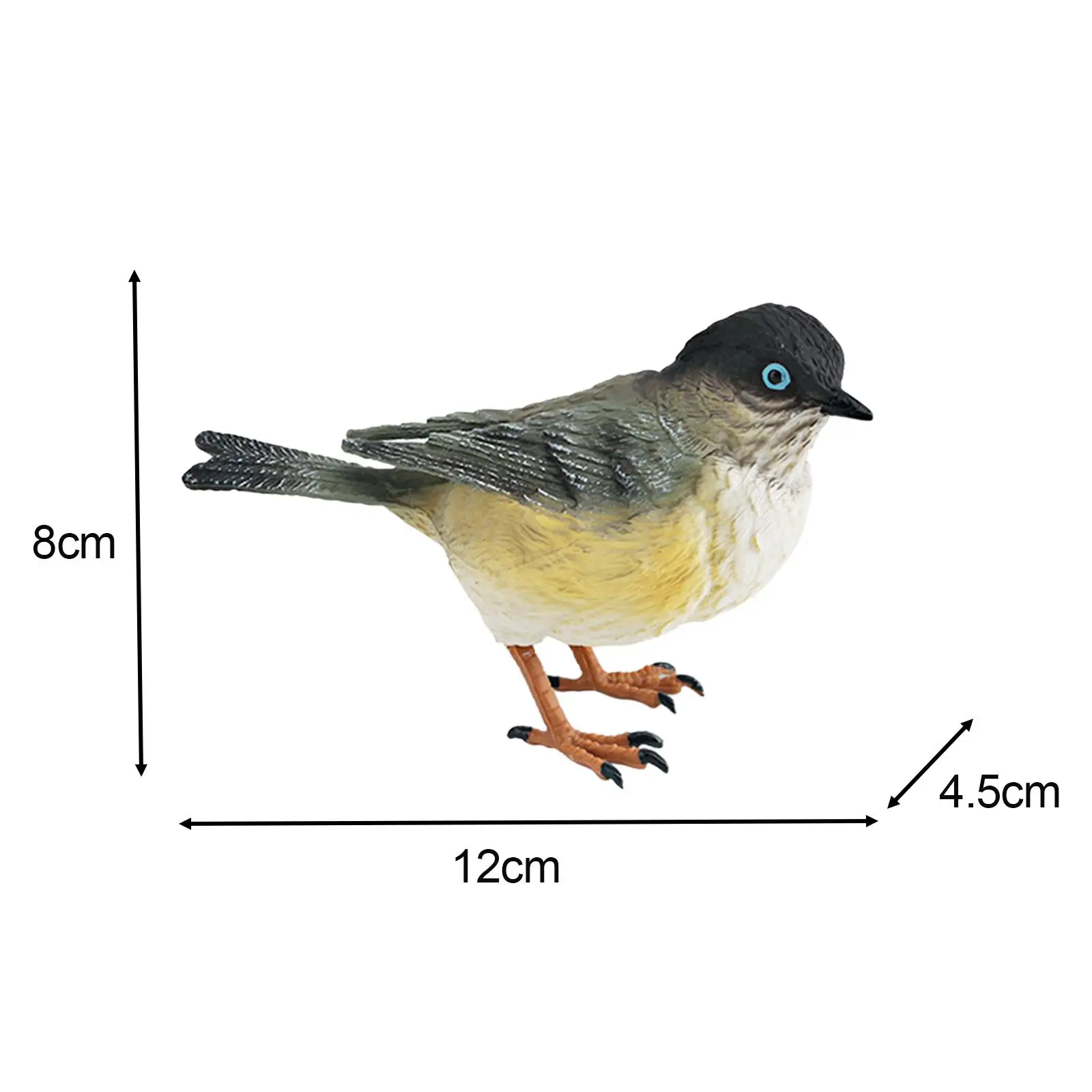 Animal Sculpture Collectible Handpainted DIY Crafts Simulation Bird Figurines for Tabletop Office Party Holiday Courtyard