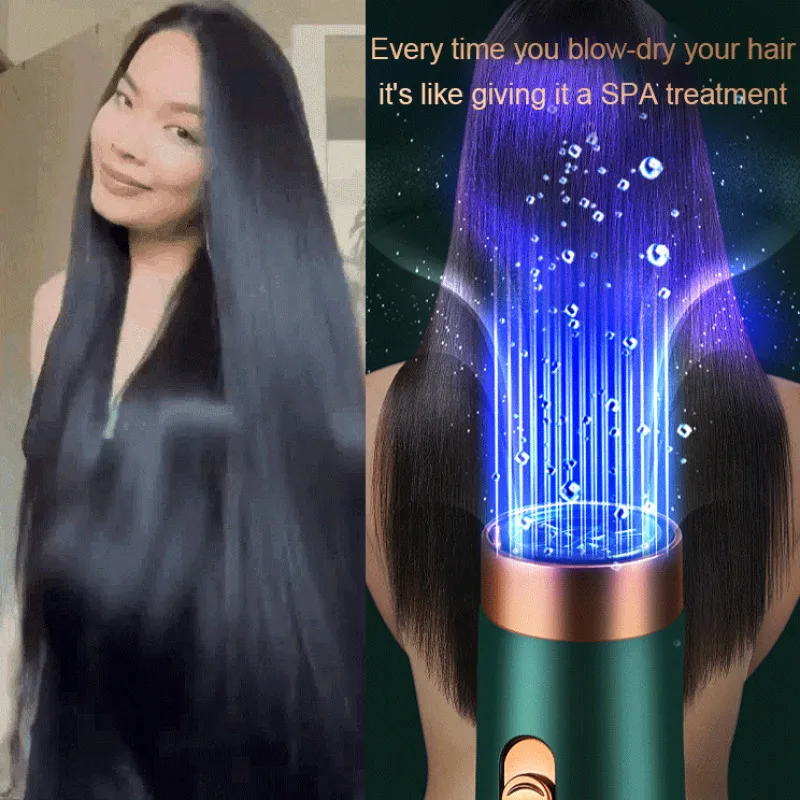 Multifunction straight hair dryer wet and dry hot air comb curling iron high power hair dryer 2