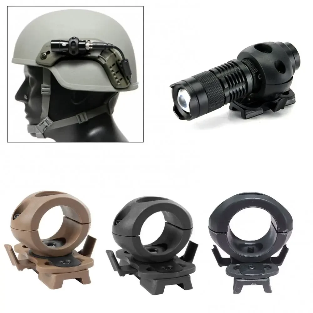 

Durable Holder Outdoor Clamp Quick Release 20mm Helmet Tactical For Fast Helmet Flashlight Mount Flashlight Clamp