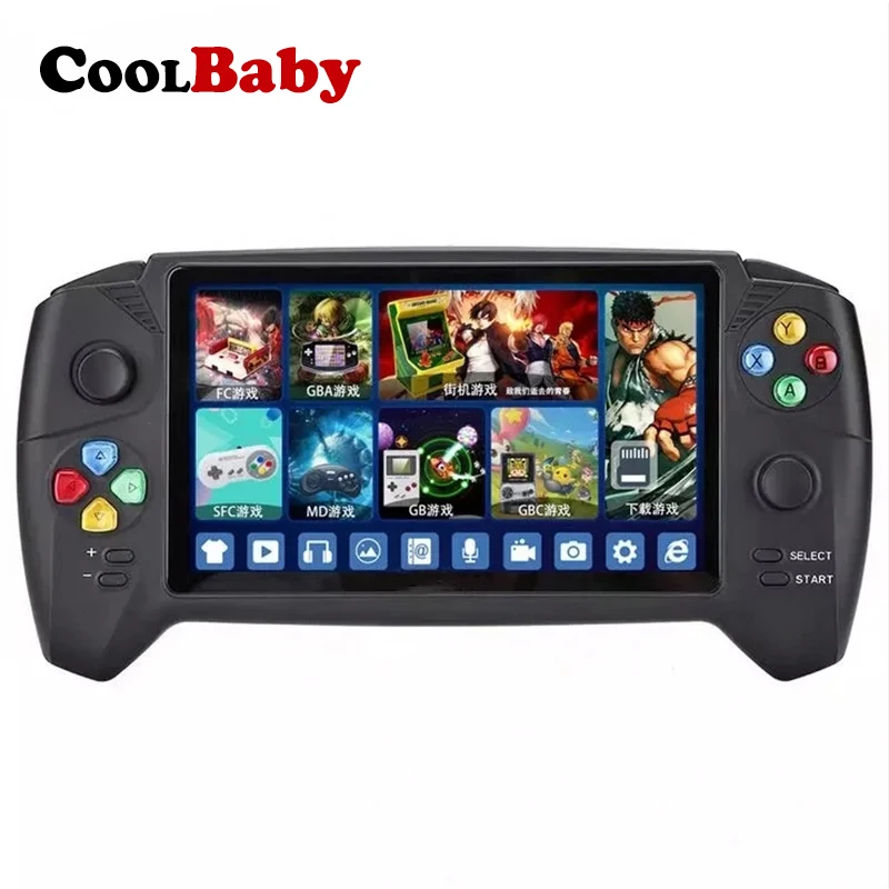 7 inch Retro handheld game console many emulators 16G 3000 games double Joystick for GBA NES retro game console