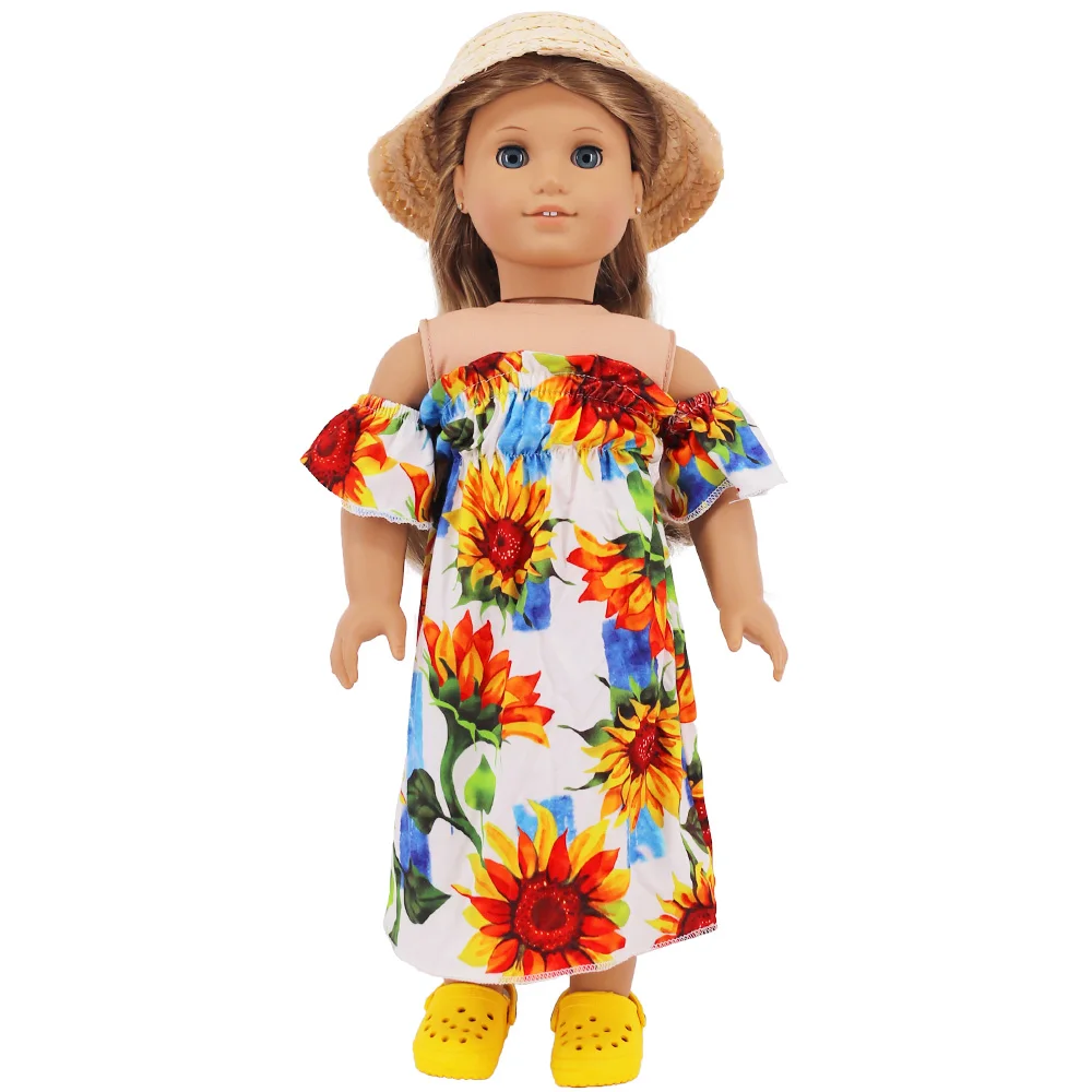 Doll Shoes Summer Cave Shoes for 43cm Reborn Baby&18inch Girl American Doll Clothes Accessories,Our Generation Slippers Sandals 2