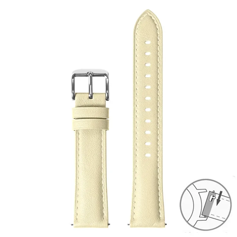 Vibrant Genuine Leather Quick Release Watch Strap – Cowhide Replacement Band