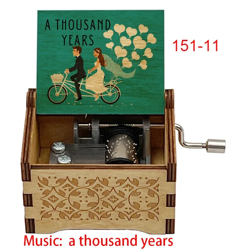 Music Box Carousel Music Box A Thousand Years Vampire Movie Music Box Handed Wooden 18 Tones Wedding Romance Song Girlfriend New Year Christmas Gift