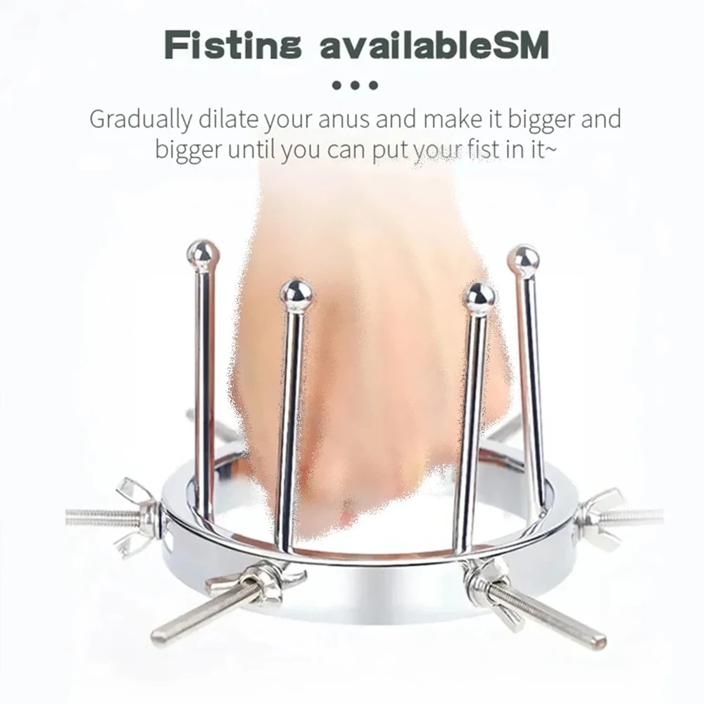 Stainless Steel Adjustable Anal Dilator Metal Vaginal Dilator Anal Training Vaginal Speculum Fisting dildos Adult Sex Toys