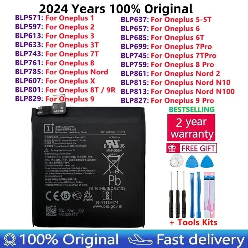 Original Battery For Oneplus one 1+ For OnePlus 1 2 3 1+3 One Plus Nord 2 N10 X 3 3T 5 5T 6 6T 7 7T 8 8T 9 9R Pro Plus Batteries чехол для oneplus nord n100 n10 5g 9 8 pro 7 7pro чехол для телефона oneplus 7 pro 1 7t 6t 5t 3t