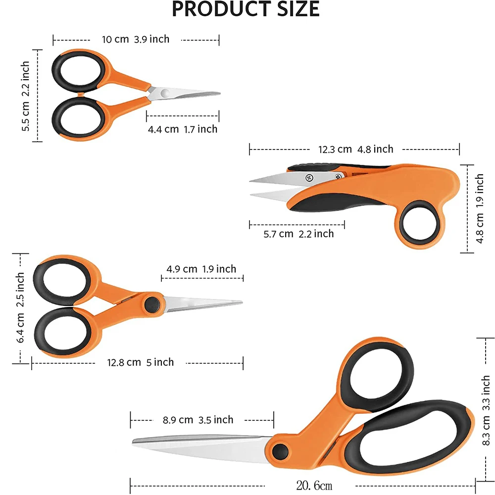 Premium Tailor Sewing Scissors Sets 8 Heavy Duty Sharp Fabric Scissors &  Embroidery Scissors & 5 Thread Snips DIY Sewing Tools - AliExpress