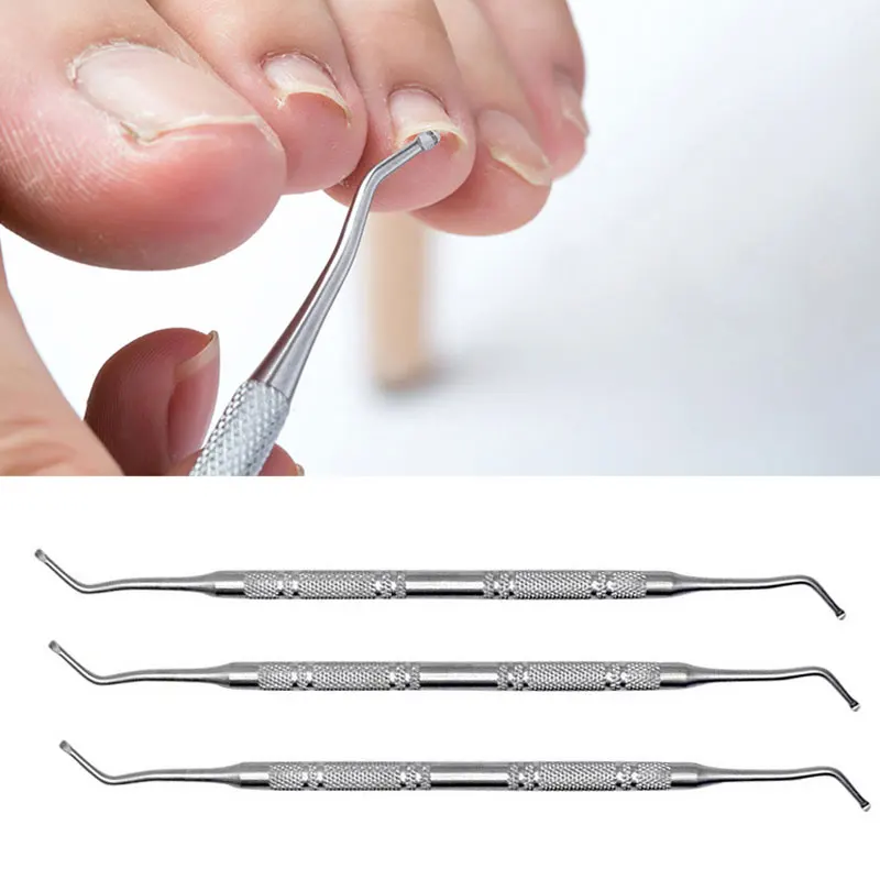 Ingrown Toe Nail Lifter File Double Ended Paronychia Pedicure Tool Foot Nail Dirt Cleaning Tool Manicure Pedicure Toenails Clean