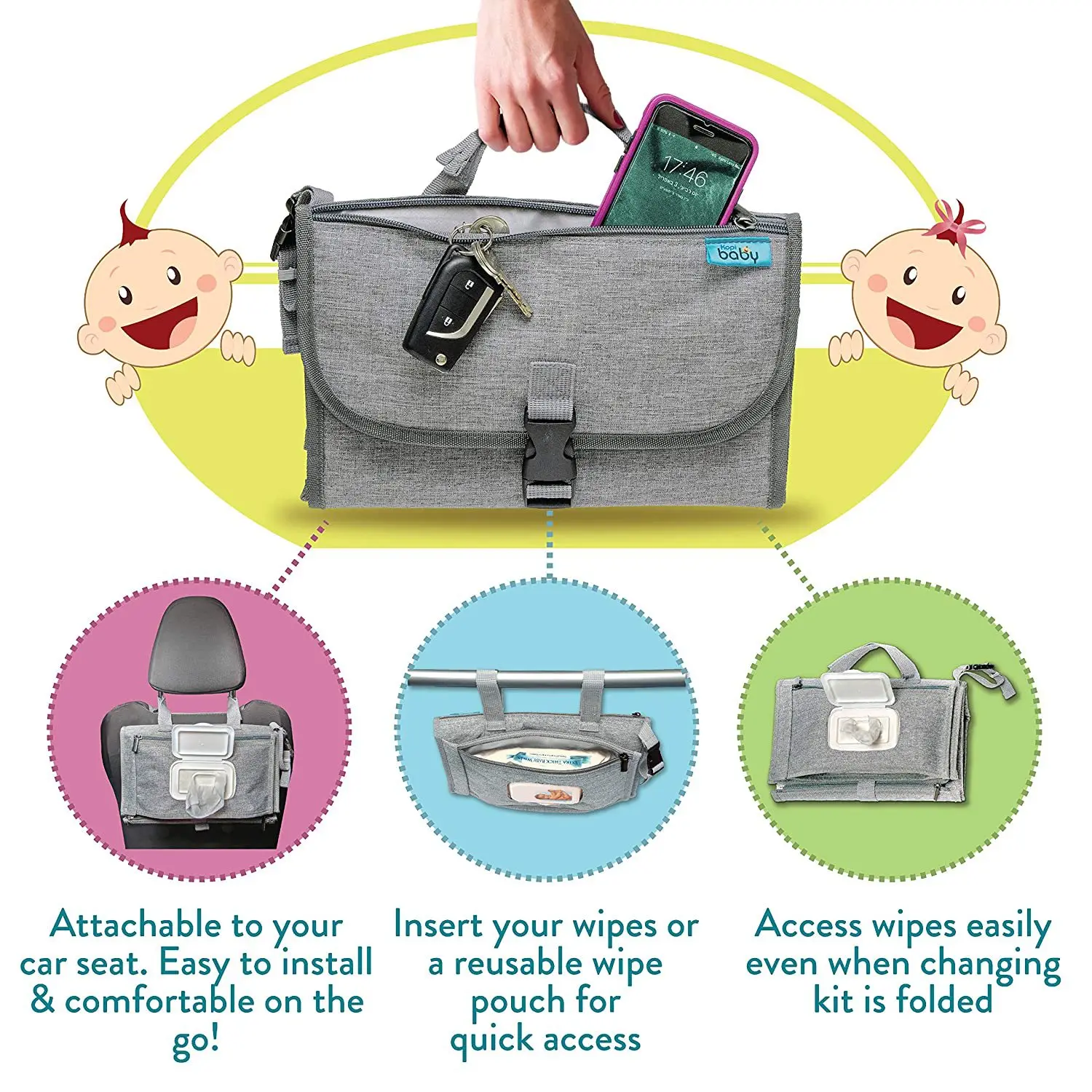 Baby Diaper Pad Mommy Bag Portable Portable Waterproof Baby Diaper Pad