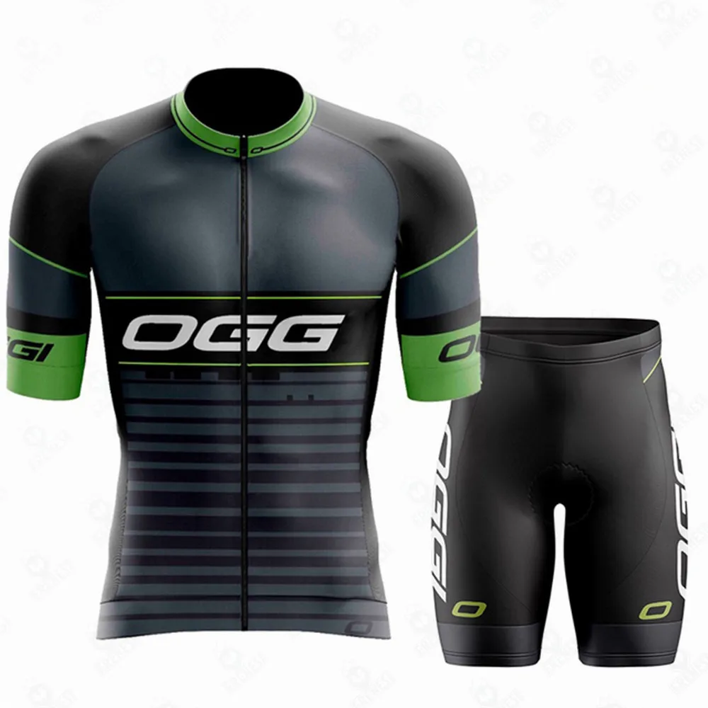 

Oggi Cycling Jersey Set Bike Clothing Bib Shorts Sleeve Men Short Sleeve Summer Breathable Suit Gel Mtb Ropa Ciclismo Uniform
