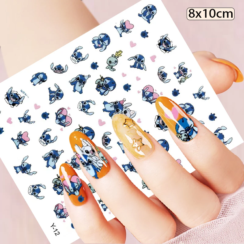 Nail Art Sticker Popular Cartoon Brand Mickey Mouse Nails For Manicure Back  Glue Decals For Design Foil Decoration - Stickers & Decals - AliExpress