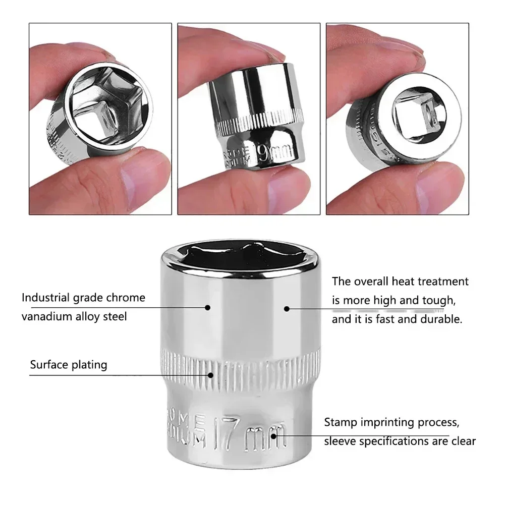 1pc 6-22mm 3/8inch Hex Socket Wrench Head Keys Socket Wrench Metric ...