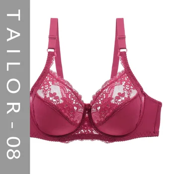 TAILOR European and American ultra-thin cup sexy lace bra big bra fat women's underwear foreign trade Shopee hot 2025 new